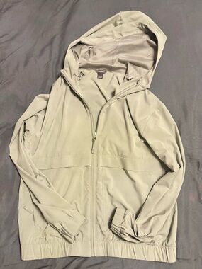 Eddie Bauer Sage Green Hooded Windbreaker Jacket